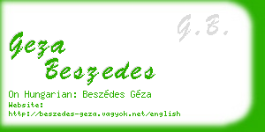 geza beszedes business card