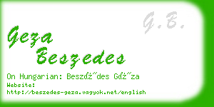 geza beszedes business card